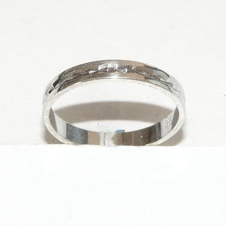 Einzelstück, Trauring, Freundschaftsring, schmaler Ring aus 925 Silber, gleichlaufend mit eingraviertem funkelnden Facetten-Muster, poliert, Ringweite 53,5 -	Nur erhältlich bei www.danilogold-shop.de