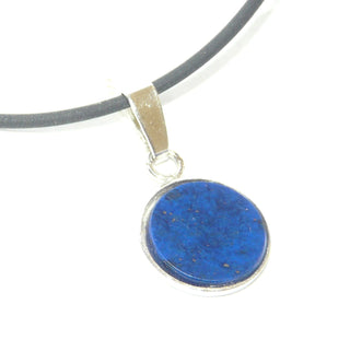 Einzelstück, Unikat-Anhänger aus 925 Silber mit einer runden, strahlend königsblauen Lapislazuli-Platte (Lieferung erfolgt ohne Kette) -	Nur erhältlich im Onlineshop von Juwelier & Goldschmiede Danilo!