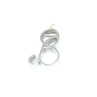 handgefertigtes Einzelstück, Buchstabenanhänger "B" aus 925 Silber poliert, durchbohrt für Kette, Leder oder Kautschuk - Goldschmiede Danilo