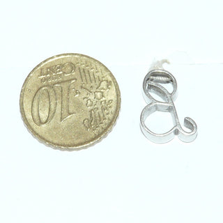 handgefertigtes Einzelstück, Buchstabenanhänger "B" aus 925 Silber poliert, durchbohrt für Kette, Leder oder Kautschuk - Goldschmiede Danilo