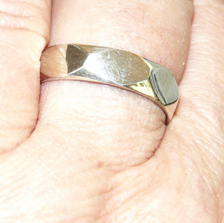Handgefertigtes Einzelstück, Ehering, Trauring, Partnerring, Herrenring, Unikat Facettenring aus 925 Silber, gleichlaufend, poliert, Ringweite 63,5  - Goldschmiede Danilo