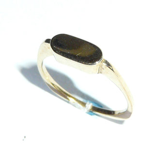 Handarbeit, Unikat-Ring, schmaler Herrenring, Siegelring aus 333 Gold, ovaler Ringkopf für Gravuren geeignet, poliert, Ringschiene in quadratischer Außenform, Ringweite 54, besonders schön am kleinen Finger -	Handarbeiten online bestellen bei Juwelier & Goldschmiede Danilo!