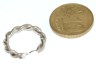 Handgefertigtes Unikat, Kordelring aus 925 Silber, gleichlaufend, poliert, 2 gekordelte Runddrähte, Ringweite 42,5 - Goldschmiede Danilo