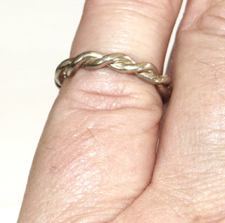 Handgefertigtes Unikat, Kordelring aus 925 Silber, gleichlaufend, poliert, 2 gekordelte Runddrähte, Ringweite 42,5 - Goldschmiede Danilo