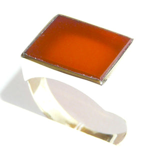 Einzelstück, Vintage Carneol-Ring, klassischer Herrenring, Siegelring aus 333 Gold, poliert mit einer typisch roten, rechteckigen Carneol-Platte, um 1970, Ringweite 64,5 -	Unikate und Pretiosen nur erhältlich im Onlineshop der Goldschmiede Danilo!