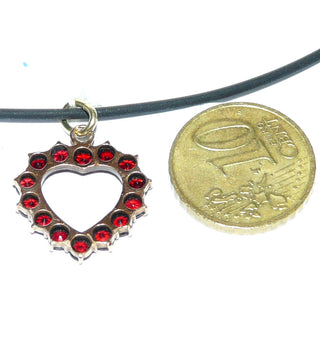 Einzelstück, Vintage-Anhänger, Granat-Anhänger, offenes Granat-Herz, vergoldet, Gold-Doublé mit 14 Granaten im Sternschliff, schönes typisches Granat-Rot, "Böhmisches Feuer", um 1970 - Vintage-Schmuck nur im Onlineshop von danilogold!