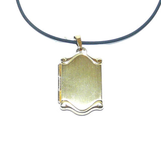 Einzelstück, Vintage-Medaillon in Buch-Form, Rückseite + Vorderseite seidenmatt mit polierten geschwungenen Ecken aus 333 Gold, um 1980 von Kordes & Lichtenfels -	Vintage-Schmuck nur im Onlineshop von danilogold!