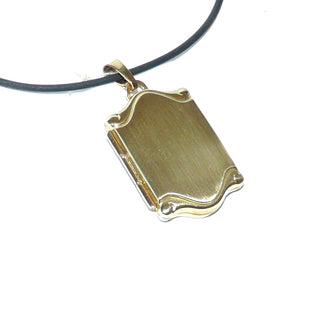 Einzelstück, Vintage-Medaillon in Buch-Form, Rückseite + Vorderseite seidenmatt mit polierten geschwungenen Ecken aus 333 Gold, um 1980 von Kordes & Lichtenfels -	Vintage-Schmuck nur im Onlineshop von danilogold!