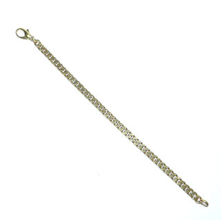 Einzelstück, Vintage-Panzer-Armband, Glieder-Armband aus massiv 925 Silber vergoldet, 19,5 cm lang, poliert, um 1990, Karabiner-Verschluß -	Vintage-Schmuck nur im Onlineshop von danilogold!