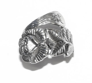 Einzelstück, Vintage-Ring "Hildesheimer Rose", Besteckschmuck, geformt aus einem Besteckteil in 800 Silber, Ringweite 58-	
-	Unikate und Pretiosen nur erhältlich im Onlineshop der Goldschmiede Danilo!
