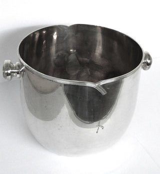 Einzelstück, Vintage-Sektkühler aus massivem 800-Silber mit einem feinen, dezenten Muster am oberen Rand und zwei runden Knaufen, Neupreis ca. 4000€, sehr schöner Zustand, ca. 900 Gramm -	Unikate und Pretiosen nur erhältlich im Onlineshop der Goldschmiede Danilo!