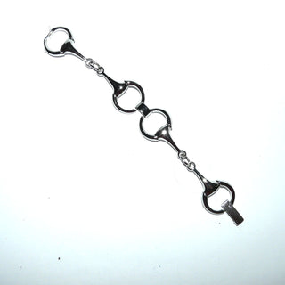 Einzelstück, Vintage-Silber-Armband aus poliertem 925 Silber mit vier Kreisen + Stegen, Länge 20 cm, Breite ca. 2,5 cm, Klappverschluß, um 1960 - Nur erhältlich bei www.danilogold-shop.de