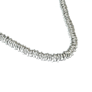besonderes Einzelstück, Ösenkette mit innen verlaufender Fuchsschwanzkette aus massiv 925 Silber, flexibler Halsreif mit Karabiner, Gesamtlänge 42,5 cm, Durchmesser ca. 4,6 mm. Als Solo-Kette oder für größere Anhänger geeignet. Die Kette legt sich wunderbar an den Hals an -	Einzelstücke nur erhältlich bei www.danilogold-shop.de
