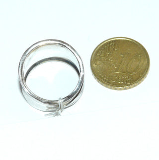 breites Einzelstück, Igelring, oben 16,5 mm breit, gravierter, stilisierter Igel, poliert aus massiv 925 Silber, Ringweite 53,5 - Goldschmiede Danilo