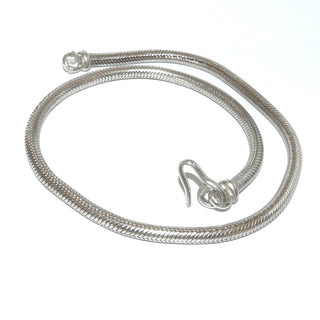 massives Einzelstück, dicke Schlangenkette aus massiv 925 Silber, flexibler Halsreif mit stabilem Hakenverschluß. Gesamtlänge 41 cm, Durchmesser ca. 5 mm, zum Solo tragen und für große Anhänger geeignet -	Einzelstücke nur erhältlich bei www.danilogold-shop.de
