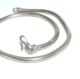 massives Einzelstück, dicke Schlangenkette aus massiv 925 Silber, flexibler Halsreif mit stabilem Hakenverschluß. Gesamtlänge 41 cm, Durchmesser ca. 5 mm, zum Solo tragen und für große Anhänger geeignet -	Einzelstücke nur erhältlich bei www.danilogold-shop.de