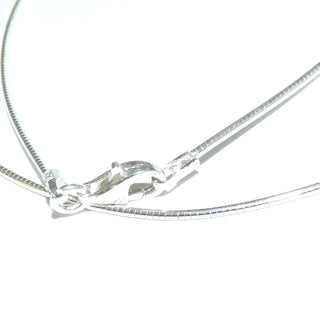 zartes Einzelstück, Omega-Halsreifen, Halskette aus 925 Silber, flexibler Halsreifen mit Karabiner-Verschluß, 45 cm, Durchmesser ca. 1,1 mm, besonders geeignet für kleine Anhängeröffnungen - Goldschmiede Danilo