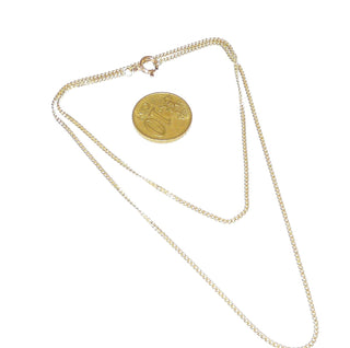 flaches Einzelstück, Collierkette, Panzerkette, Halskette, Herrenkette aus massiv 925 Silber vergoldet, 50 cm lang, 1,7 mm breit, Federrring - Goldschmiede Danilo