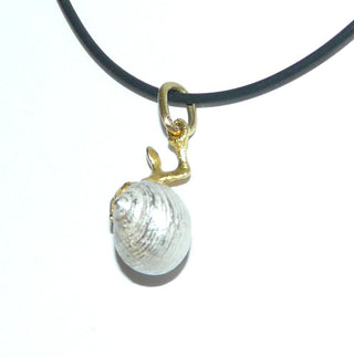 ausgefallenes Einzelstück, großer Anhänger "Schneckenreiter" zweifarbig gearbeitet aus 750 Gold + 925 Silber weißgesiedet -	Einzelstücke nur erhältlich bei www.danilogold-shop.de