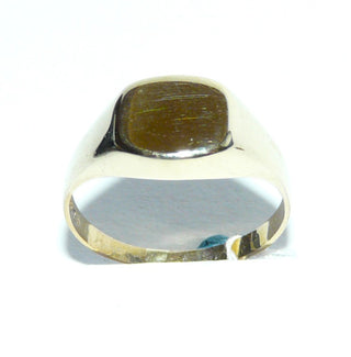 Einzelstück, klassischer Herrenring, Siegelring aus 333 Gold, mit einer abgerundeten rechteckigen Fläche, poliert, für Gravuren geeignet, Ringweite 56 -	Einzelstücke nur erhältlich bei www.danilogold-shop.de