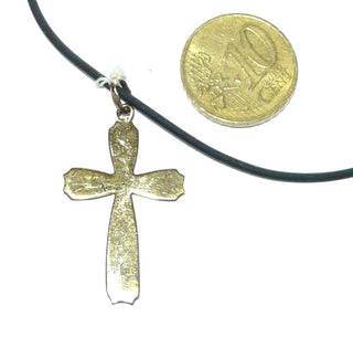 Einzelstück, Kreuz-Anhänger aus 333 Gold, gekehlt mit geschwungenem Muster + geschwungenen Streben sowie glatt polierten Außenflächen, Schlaufe (Lieferung erfolgt ohne Kette) -	Nur erhältlich bei www.danilogold-shop.de