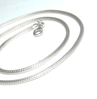 dezent schimmerndes Einzelstück, leichte dünne Schlauchkette, Fuchsschwanz Geflechtkette aus 925 Silber, flexibler Halsreif mit Karabiner, Gesamtlänge 43,5 cm, Durchmesser ca. 2,3 mm -	Nur erhältlich bei www.danilogold-shop.de