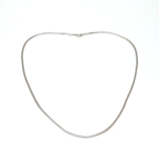 dezent schimmerndes Einzelstück, leichte dünne Schlauchkette, Fuchsschwanz Geflechtkette aus 925 Silber, flexibler Halsreif mit Karabiner, Gesamtlänge 43,5 cm, Durchmesser ca. 2,3 mm -	Nur erhältlich bei www.danilogold-shop.de