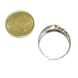 luftiges Einzelstück, Diamantring, Antragsring, Verlobungsring aus 585 Gold mit Durchbrüchen & Kordeldesign, 20 Diamanten von zusammen 0,08 Karat im rhodinierten Pavé gefaßt, Ringweite 59, poliert - Goldschmiede Danilo
