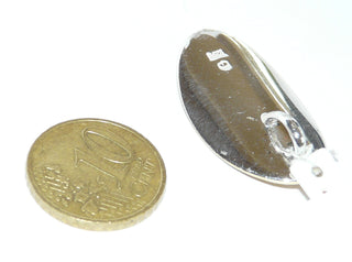 Einzelstück, Anhänger aus 925 Silber in Form eines langen, aufgewölbten Oval, Vorderseite ist vergoldet + fein eismattiert, Rückseite silber + poliert, massiv -	Nur erhältlich im Onlineshop von Juwelier & Goldschmiede Danilo!