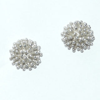 Einzelstücke, runde Ohrstecker "Korallenstock" aus 925 Silber, innen matt, wie bei einem Korallenstock aufgefächerten, abgerundeten, am Ende polierten Stäbchen. -	Nur erhältlich im Onlineshop von Juwelier & Goldschmiede Danilo!