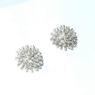 Einzelstücke, runde Ohrstecker "Korallenstock" aus 925 Silber, innen matt, wie bei einem Korallenstock aufgefächerten, abgerundeten, am Ende polierten Stäbchen. -	Nur erhältlich im Onlineshop von Juwelier & Goldschmiede Danilo!