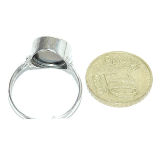 Einzelstück, schlichter Achat-Ring aus Silber, runder, hellbrauner Achat-Cabochon, eingefaßt in glatter Zargenfassung, poliert, Ringweite 60 -	Unikatschmuck nur erhältlich im Onlineshop von Juwelier & Goldschmiede Danilo! 