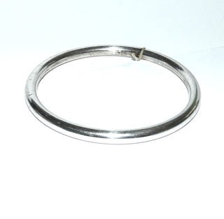 schlichtes Einzelstück, Armreif, Armspange aus 925 Silber poliert mit rundem Querschnitt, ovale Form, Innenumfang 18,5 cm, flexibel durch Verschluß an einer Stelle -	Einzelstücke nur erhältlich bei www.danilogold-shop.de
