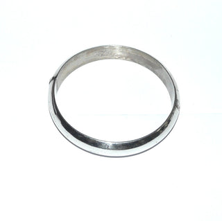 Einzelstück, schlichter Armreif, Armspange aus poliertem Silber mit Kastenschloß, halbrunder Querschnitt, innen rund, 1,2 cm breit, Innenumfang 18,5 cm -	Nur erhältlich bei www.danilogold-shop.de