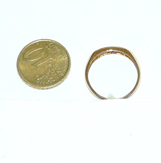 schmales Einzelstück, Brillantring, Antragsring, Vorsteckring, Verlobungsring aus 750 Gold mit 10 & Brillanten von zusammen 0,10 Karat in Tunnelfassung, Ringweite 56, poliert Goldschmiede Danilo