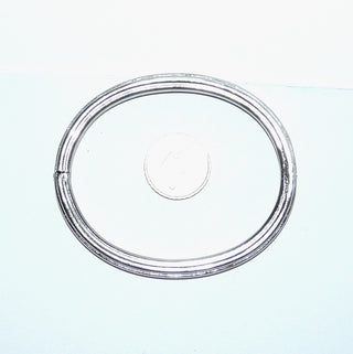 schmales Einzelstück, schlichter, geriefter Armreif, Armspange aus 925 Silber massiv, poliert mit Kastenschloß, Innenform oval, 0,6 cm breit, Innenumfang 17,5 cm -	Nur erhältlich bei www.danilogold-shop.de