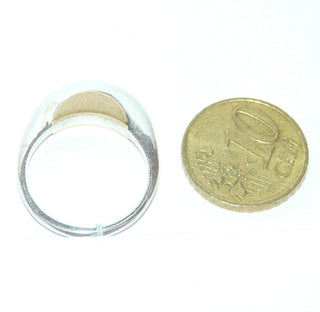 handgefertigtes Einzelstück, schmaler bicolor Unikat-Ring in ungewöhnlicher Ringform aus 925 Silber + einer halbkreisförmigen Belötung in 750 Gelbgold, Ringweite 57,5, poliert + mattiert -	Handgefertigtes Unikat! Nur im Onlineshop von Juwelier & Goldschmiede Danilo!