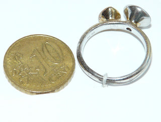 Einzelstück, verspielter schmaler Ring "Herz & Stein" aus 925 Silber teilvergoldet, ein plastisches mattes Herz + ein funkelnder Zirkonia in silberner Zargenfassung sicher eingefaßt, unten poliert, Ringweite 53,5-	
-	Nur erhältlich im Onlineshop von Juwelier & Goldschmiede Danilo!

