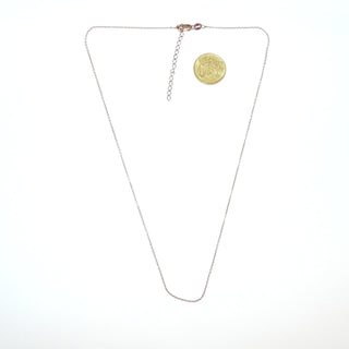 zartes Einzelstück, rosé-vergoldete Collierkette im Anker-Muster, zarte Halskette aus 925 Silber rot-vergoldet, Länge 46 cm + Verlängerung auf 50 cm, 1,2 mm breit, Karabiner - Goldschmiede Danilo