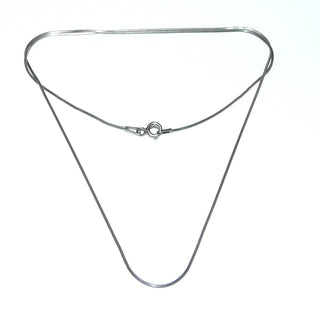 dezentes Einzelstück, Schlangen-Kette, Halskette aus 925 Silber, 50 cm, im Nordform-Design seidenmatt + in den Tiefen geschwärzt -	Nur erhältlich bei www.danilogold-shop.de