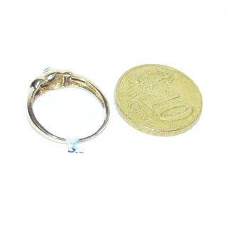 Einzelstück, schmaler zarter Smaragd-Ring aus 333 Gelbgold mit einem runden Smaragd-Cabochon in schöner Farbe + 1 Diamanten, Ringweite 48 -	Nur erhältlich im Onlineshop von Juwelier & Goldschmiede Danilo!